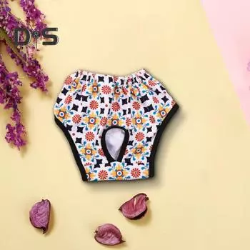 Менструальные трусы для собак Подгузники для собак Трусы Эластичность Нижнее белье для щенков Полотенце для домашних животных Менструальные трусы Предотвращают тепловозбудимость у собак мужского пола Недержание мочи Мультфильм L разноцветный