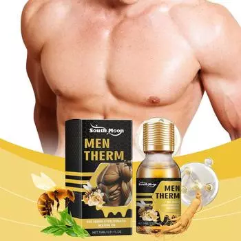 MenTherm Bee Heating Oil Gynecomastia, новое пчелиное масло для мужчин, устраняет лишнюю ткань молочной железы, укрепляет мышцы груди 15 мл One Size