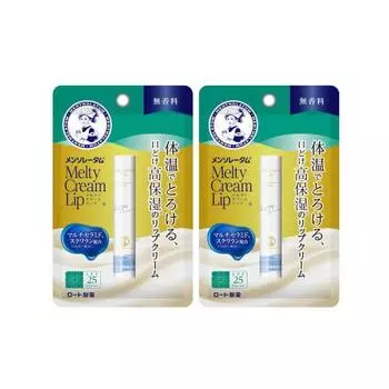 Mentholatum Lip Melty Cream Lip Unscented 2.4gx 2 шт. набор