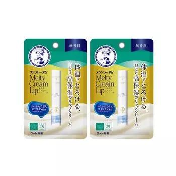 Mentholatum Lip Melty Cream Lip Unscented x 2 шт. набор 2,4 г