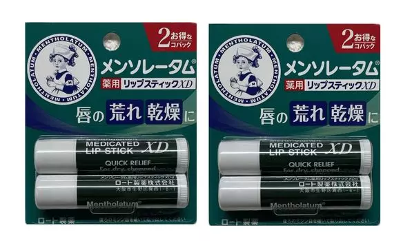 Mentholatum Lipstick XD Rohto Pharmaceutical Medicated Lip Set 2 x 2 с оригинальной наклейкой
