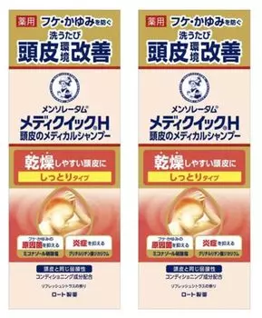 Mentholatum Mediquik H Scalp Лечебный Шампунь Увлажняющий Флакон 200 мл [Оптовая Закупка] [Квази-лекарство] (2 шт., влажные)