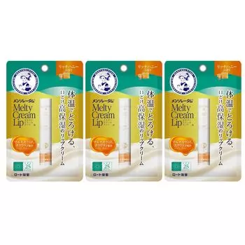 Mentholatum Melty Cream Lip Rich Honey x 3 шт. набор увлажняющий 2,4 г