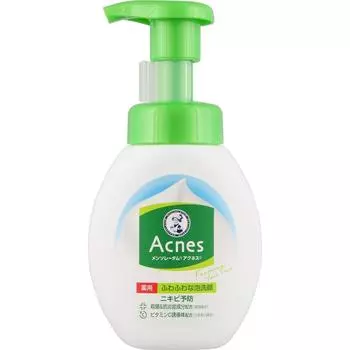 Mentholatum Rohto Pharmaceutical Mentholatum Acnes Лечебная пушистая пенка для умывания лица 160 мл