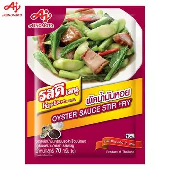 Меню Ajinomoto RosDee, Обжарка с устричным соусом, Полный вкус в одном, 70 г 1 шт / 3 шт / 10 шт - тайский 70 g x 3 pcs