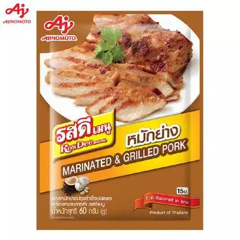 Меню Ajinomoto RosDee, Свинина маринованная и жареная, ароматная в одном, 60 г 1 шт / 3 шт / 10 шт - тайский 60 g x 3 pcs