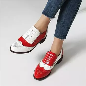 Туфли женские Meotina с круглым носком, на толстом среднем каблуке, со шнуровкой, разноцветные, лаконичные, модные туфли для женщин, весна-осень, черный, коричневый, 46 36 чёрный