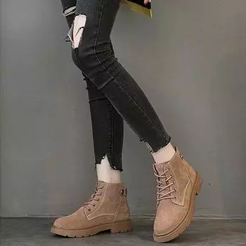 Meotina, женские ботильоны из натуральной кожи, армейские ботинки на плоской подошве с круглым носком, армейские ботинки на платформе со шнуровкой, женская модная обувь, зимняя бежевая обувь, 40 34 чёрный