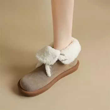 Meotina/женские ботильоны из натуральной кожи, зимние ботинки из коровьей замши с круглым носком на плоской подошве, женская модная обувь, зимняя коричневая обувь 34 малиновый