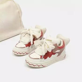 Meotina/женские кроссовки из натуральной кожи, с круглым носком, на платформе, на плоской подошве, на шнуровке, разноцветные, женская модная обувь, весенне-осенний цвет, бежевый, 40 35 бежевый