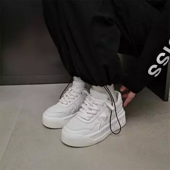 Meotina/женские кроссовки из натуральной кожи с круглым носком на плоской подошве, на платформе со шнуровкой, женская модная повседневная обувь, весна-осень, розово-красный цвет 40