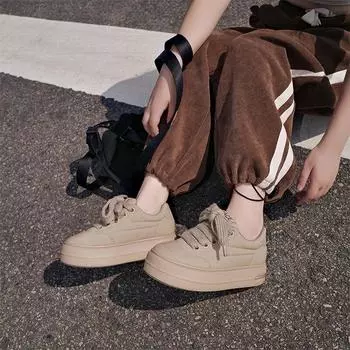 Meotina/женские кроссовки с круглым носком на платформе, на плоской подошве, в лаконичном дизайне, женская модная повседневная обувь, весна-осень, черный абрикос 40 35 чёрный