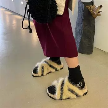 Meotina/женские сандалии из натуральной кожи, с круглым носком, на платформе, с пряжкой, на плоской подошве, женская модная повседневная обувь, осень-зима, черный, бежевый, 40