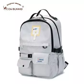 MeowBunny Meow Rabbit совместная школьная сумка для студенток колледжа, оригинальный нишевый дизайн, рюкзак для учащихся младших классов средней школы синий