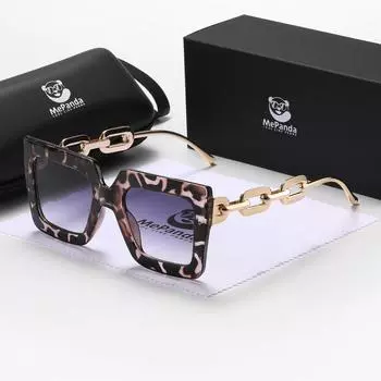 MePanda Unisex3 Модные солнцезащитные очки в большой оправе в стиле ретро, UV400 чёрный