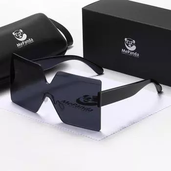 MePanda унисекс, двухцветные, цельные, без оправы, модные уличные солнцезащитные очки для вечеринок., UV400 шампанского