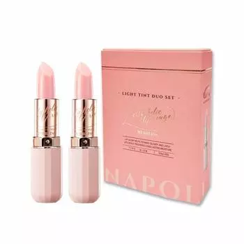 Merbliss Light Tint Duo Lip Glow 3.3 г x 2 шт., 01. Duo Naples Pink, 3,3 г, 2 шт.