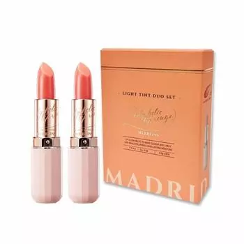 Merbliss Light Tint Duo Lip Glow 3.3gx2 units, 02 Duo Madrid Coral, 3g, 2 units