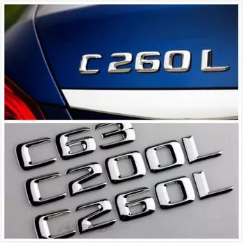 Merc + edes Be + nz C class багажник автомобиля 3D английская этикетка модифицированные наклейки для автомобиля украшение автомобиля C63
