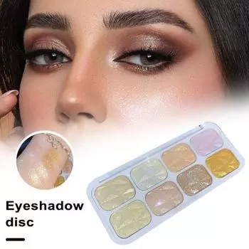 Мерцающая блестящая палитра теней для век с 8 оттенками, стойкий водостойкий высокопигментированный хайлайтер тутового шелкопряда, набор теней для век, женский макияж глаз