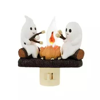 Мерцающий ночник, светодиодная лампа с искусственным огнем, ночник для спальни на Хэллоуин, украшения для дома, подарки для семьи, друзей, детей One Size