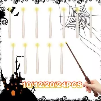 Мерцающий теплый свет с длинным стержнем, ручной подсвечник, плавающие светодиодные свечи, беспламенный плавающий свет, украшение для вечеринки на Хэллоуин