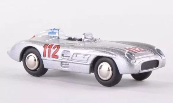 Mercedes 300 SLR Модель Баб (1 местный) № 112, серебро, Автомобиль, Готовый, 187
