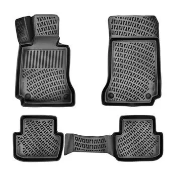 Mercedes Benz E Series Coupe W207 (2010-2017) High-Quality and Durable Rubber Car Floor Mats - Odorless, Non-Slip, Long-Lasting