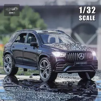 Mercedes Benz GLE 63s AMG City SUV Simulation Diecast & Toy Vehicles Sounds & Light Pull Back Car 1:Модель из сплава 32