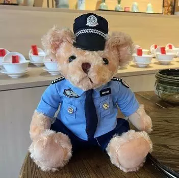 Мерч Подарки Дорожная полиция Медведь Кукла Кавалерийская полиция Пожарная кукла Плюшевая игрушка Кукла общественной безопасности Кукла Промоакция 28cm