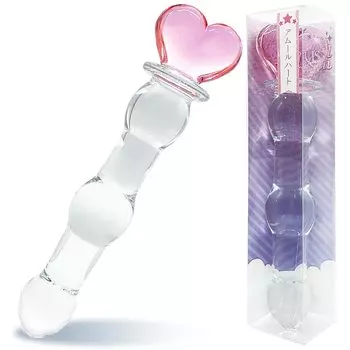 merci Crystal Gem Amour Heart Heart Длинный вагинальный из гладкого вставного ощущения дилдо, Тип, Обучение, Новичок, Стекло,