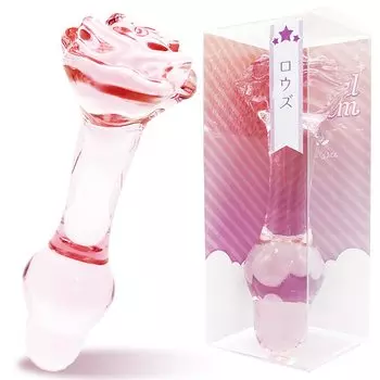 merci Crystal Gem Lowes Dildo Rose Rose Анальное стекло Гладкое ощущение вставки