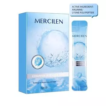 MERCILEN 10PCS Ceramide Mask Успокаивающая ледяная мягкая маска Увлажняющая маска для лица против морщин