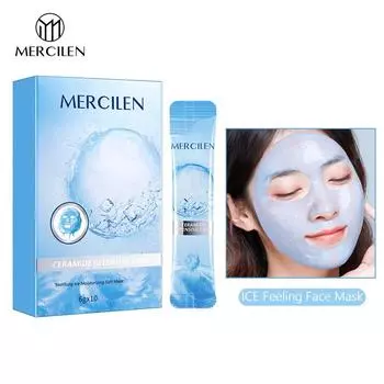 MERCILEN 10PCS Ceramide Mask Успокаивающая ледяная мягкая маска Увлажняющая маска для лица против морщин