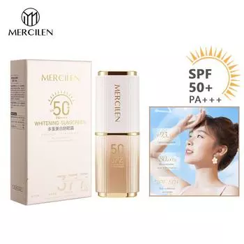 MERCILEN 377 Отбеливающий солнцезащитный крем SPF50+ Увлажняющий контроль жирности кожи Летний специальный УФ-защитный крем с высокой степенью защиты от солнца