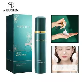 MERCILEN мультиаминокислотное очищающее пузырьковое молочко Milomu, 100 г, глубоко очищающее увлажняющее средство для снятия макияжа, очищающее средство для лица