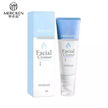 MERCILEN отбеливающее очищающее молочко 120 г с насадкой-щеткой для глубокой очистки силиконовая насадка-щетка отбеливающее очищающее средство для лица