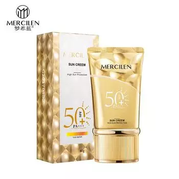 MERCILEN Солнцезащитный крем для кошачьих глаз, 40 г, изолирующий УФ-солнцезащитный крем, черный SPF50+PA+++, солнцезащитный лосьон высокой мощности