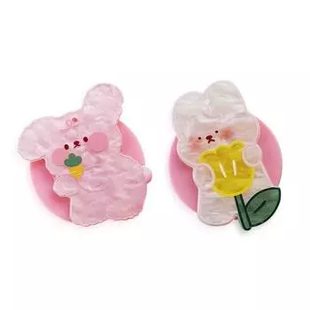 Mercy Band Rabbit and Dog Grip Tok набор из 2 предметов, белый, розовый, 1 комплект