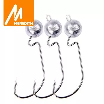 MEREDITH, 10 шт./лот, открытая джиг-головка, 3,5 г, 5 г, 7 г, 10 г, 14 г, крючок с головкой, джиг-приманки, рыболовные крючки, аксессуары для рыбалки на отсадку