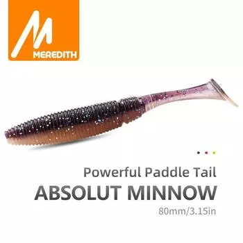 MEREDITH 3,15 Absolut Minnow рыболовные приманки 3,7 г 80 мм 10 шт. приманка с веслом и хвостом воблер рыболовные приманки искусственная рыбалка мягкий червь 80mm 10pcs