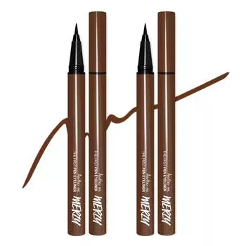 Карандаш для глаз Merge the First Pen Eyeliner 0,5 г, кофейная булочка, 2 шт.