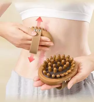 Меридианная чистка живота деревянная воздушная подушка массажная щетка для кожи головы пять стихий очищение меридианов тела растирание живота артефакт чистка ног коричневый