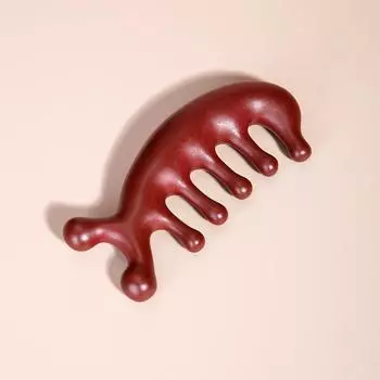 Меридианная массажная расческа для тела, смоляная расческа с пятью широкими зубьями, акупунктурная терапия, кровообращение, антистатическая, гладкие волосы