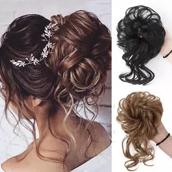 MERISIHAIR 16 цветов модные синтетические женские волосы для наращивания из химического волокна беспорядочный пучок эластичный термостойкий парик для наращивания China