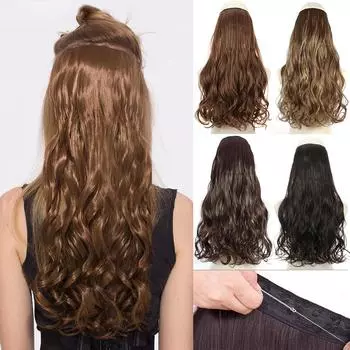 MERISIHAIR без зажима, невидимая проволока, длинные волны, наращивание волос, синтетическое волокно, натуральный черный, коричневый, светлый парик для женщин 55cm