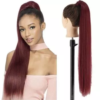 MERISIHAIR Длинные прямые волосы, хвост, плюс длинный парик, термостойкое волокно, натуральная заколка для волос, женский специальный приподнятый хвост