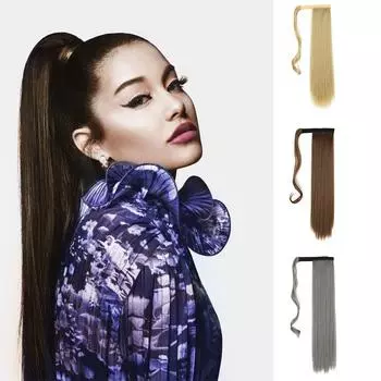 MERISIHAIR, прямые волосы на заколках, хвост, накладные волосы, хвост, шиньон с заколками, синтетические наращивание волос, хвост