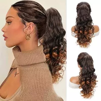 MERISIHAIR SClaw Ponytails Синтетические длинные волнистые волосы для женщин Термостойкие искусственные волосы для ежедневного использования 45cm