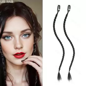 MERISIHAIR Синтетическая длинная коса на заколке для наращивания волос, косы с конским хвостом, шиньон для женщин, одежда для косплея 45cm